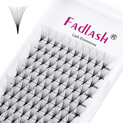 Fadlash Pre-Made Eyelash Extension 10D 0.07mm D Curl 13-16mm Mixed Length Volume Russian Eyelash Extensions Pre Fanned Lashes Fans