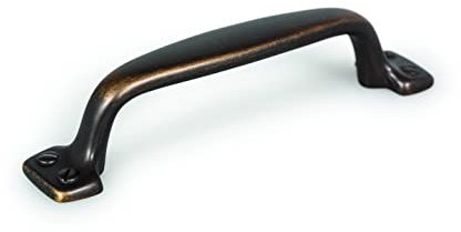 Gedotec AVA 0394 Furniture Handles Full Metal | 1 Piece - Folding Door Handles Furniture | Length: 96 mm | Antique Brass | Vintage Design | Cupboard Knob Drawer Knob Kitchen Handles Door Handles