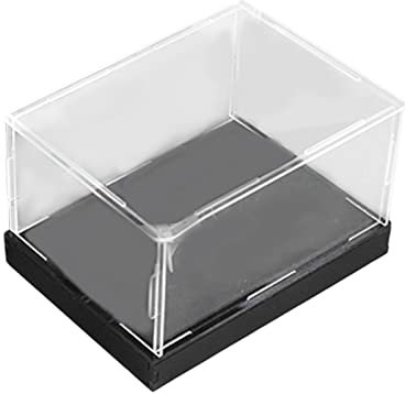 Baoblaze Acryl Schaukasten mit Schwarzer Basis für Miniaturfiguren Sammlerstücke Vitrine, 30 cm x 20 cm x 15 cm