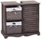 Mendler Waschbeckenunterschrank HWC-H20, Badezimmer Waschtisch, Massiv-Holz Korb-Schublade 60x65x31cm - Shabby grau-braun