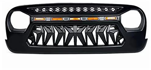 Dciustfhe Auto Anteriore Griglia Paraurti Radiatore, per Jeep Wrangler JK JL 2007-2022 ABS Griglie Copertura Centrale Rene Nido d'Ape Rete Sportivo Car Accessori,2018-2021 JL D