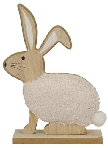 Hase aus Holz Dekofigur I 20,5 cm I Aufsteller Ostern I Osterhase I Hasenfigur