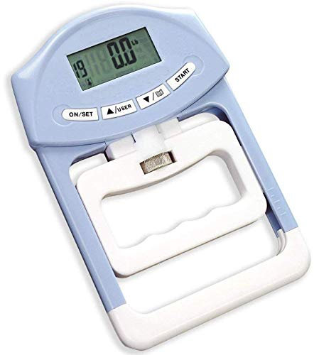 Handkraftmesser,KINGCOO Digitaler Hand-Kraftmesser/Dynamometer zum Trainieren der Hände,Handtrainer Griffstärke-Messgerät Automatische Erfassung der elektronischen Griffkraft,90kg/200lbs (Blau)