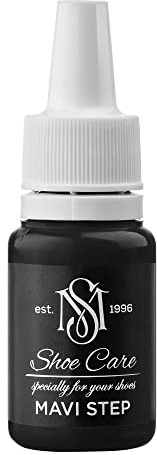 MAVI STEP Express Color Leather & Canvas Paint for Recolouring Furniture, Couches, Shoes, Purses - Colour Shoe, Sneaker & Couch Restorer Dye - 118 Black, 10 ml / 0.34 oz