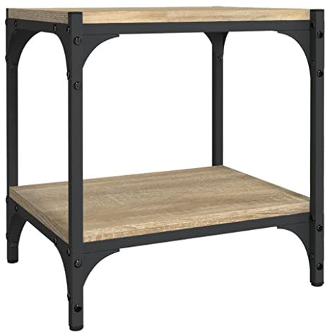 vidaXL TV Cabinet Sonoma Oak 40x33x41 cm Engineered Wood and Steel