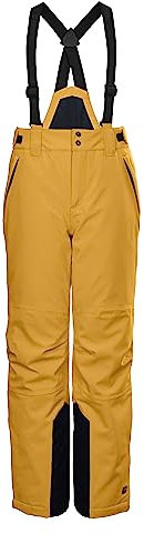 killtec Jungen Funktionshose/Skihose mit abzippbarem Latz KSW 79 BYS SKI PNTS, dunkelgelb, 152, 37310-000