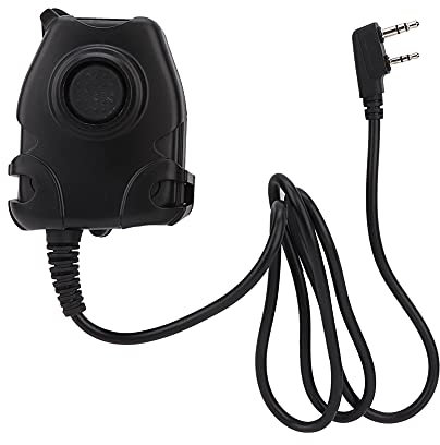 Adattatore PTT per Cuffie Radio Bidirezionali K Head, Clip da Cintura a 360 Gradi, PTT Impermeabile, unità Attivata da Pulsante, Alta flessibilità
