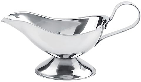 Salsiera, Mini Brocca Per Salsiera in Acciaio Inox con Manico, Tazza Per Salsa con Beccuccio Antigoccia Per Salse, Condimenti Per Insalata, Crema(5 once)