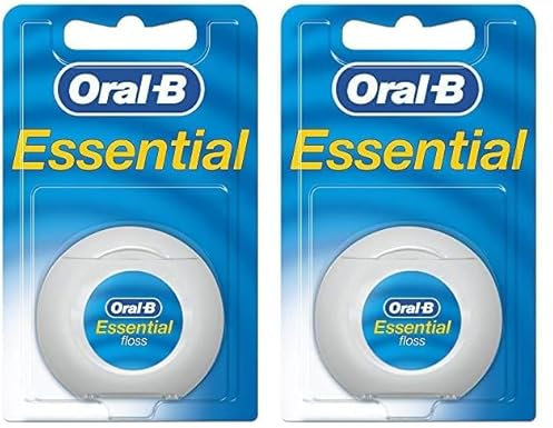Oral-B EssentialFloss, Filo Interdentale Cerato, Delicato sulle Gengive, Raggiunge gli Spazi più stretti, Menta, 1 Confezione da 100 metri