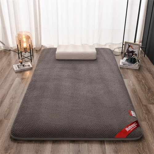 LXJDDLD Rollen Sie Oben Futon-Bodenmatratze,Japanische Futonmatratze Für Kinder,Schlafmatratze Für Den Boden,Campingzelt 4cm Dick Isomatte,Tatami-Futonbett Matratzenauflage,Grau,100x200cm 39x79in