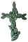 De Leon Collections 14255 Blühender Kaktus, grün und rosa, 30 cm, Polyresin, Natur, Südwestern, dekorative Heimdekoration, hängende Skulptur, Wandkreuz
