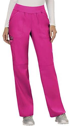 CHEROKEE Femmes - Femme Pantalon de Travail Revolution - Poches Cargo à Enfiler - WWE110 - Rose électrique - XS