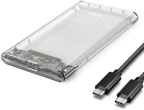 Netac Festplattengehäuse 2,5'' USB 3.0 auf SATA 3.0 Externes Gehäuse für 7mm 9,5 mm 2,5 Zoll SATA HDD und SSD, Werkzeugfreie und UASP Beschleunigung