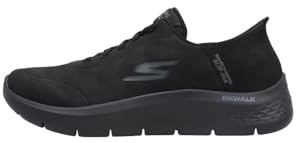 Skechers Zapatillas sin Cordones para Hombre: Go Walk Flex-Smooth Motion, Negro/Negro, 48.5 EU