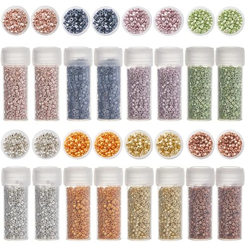 SUNNYCLUE Perles cylindriques et métalliques - Pour la fabrication de bijoux, boucles d'oreilles, bracelets, colliers