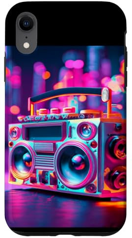 Hülle für iPhone XR Old School Vintage Boombox 80er Rap 90er Jahre Radio Mixtape Musik