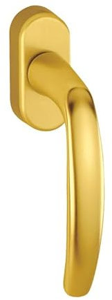 Poignée de fenêtre couleur laiton avec ouverture à 90 degrés à droite - Poignée de porte-fenêtre droite - Poignée de porte couleur laiton