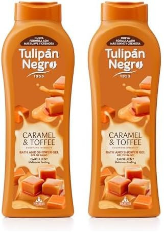 Tulipe noire Gel Douche Candy, caramel au beurre, 650 ml (Lot de 2)