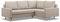 Mebligo - Ecksofa mit Schlaffunktion und Bettkasten Blank, Eckcouch mit Ottomane Rechts, Sofa L Form 226 x 175 x 92 cm, Couch mit Bonellfedern, Ecke Sofa Wohnzimmer, Schlafsofa - Beige
