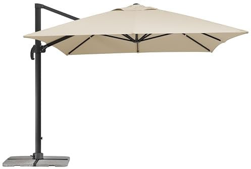 Schneider Schirme Ampelschirm RHODOS GRANDE ca. 400 x 300 cm natur