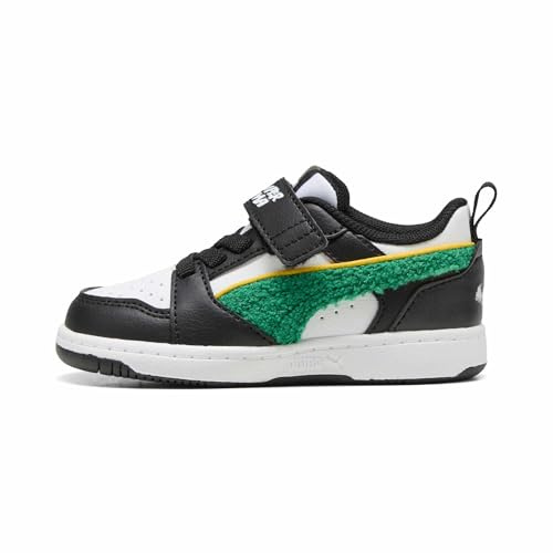 PUMA Unisex Baby Rebound V6 LO SUPER AC+ INF Sneaker, White-Archive Green Black, 26 EU