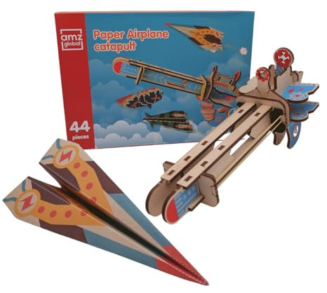 Papierflieger-Katapult, Bausatz aus Holz, Papierflieger Lernspielzeug, Holzpuzzle, für Kinder ab 6 Jahre