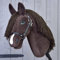 LarDen Hobby Horse Chianti mit schwarzem Halfter - Größe S, HANDGEFERTIGTES Stockpferd Für Kleine, Große Kinder mit Zubehör | Spielpferd, Pferd Zum Reiten Spielzeug, Hobby Horsing