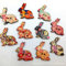 DazzJoy Holz Hase Konfetti Ostern Deko 3×3cm, 50 Stk Deko Ostern Streudeko Hase,Oster Tischdeko,Osterhase Streudeko Ostern Frühling Party Deko,Osterdeko Holz Hasen,Häschen Osterkonfetti,Ostern Basteln