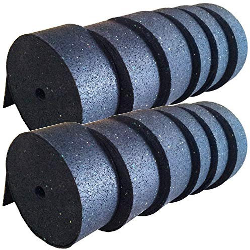 Terrassenpads auf Rolle Gummigranulat Streifen Stärke: 8 mm Rollen Terrassen Pads Stelzlager Antirutschmatten (ARM) (1, 50 x 10000 mm)