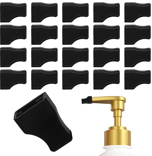 Coffee Syrup Pump Tip Covers, 20 Pack Syrup Pump Caps Black Rubber Syrups Caps Portable Practical Pourer Cap Keep Syrups Sugar Condiments Olive Clean for Pour Dispenser, Oil Liquor Bottle