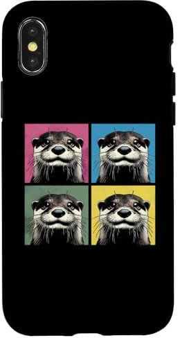 Otter Pop Art – Vintage Colorful Otter Lover Hülle für iPhone X/XS