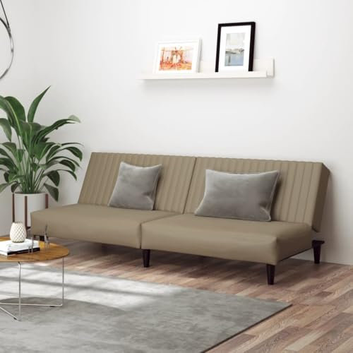 Xichuzi Schlafsofa 2-Sitzer Cappuccino-Braun Kunstleder, Loungesofa, Sofas & Couches, Relaxsofa, Couch für Wohnzimmer, 375950