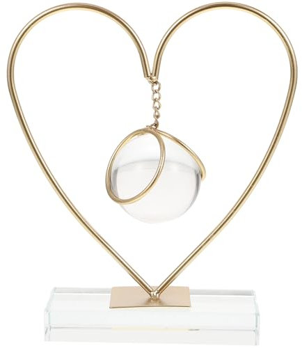 MUELODSIC Nordic Style Kunst Deko Tischschmuck Mit Kristallkugel Wohnaccessoires Für Büro Und Besondere Anlässe Geeignet Für Valentinstag Weihnachten Und Geburtstage