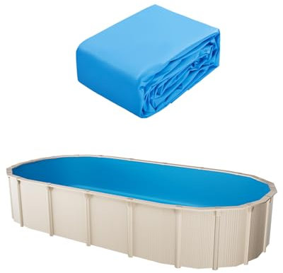 VEVOR Ovale Poolfolie, 730x375x147 cm, Innenfolie, Ersatzfolie, Innenhülle, Schwimmbadfolie Folie aus Vinyl in Standardstärke, verschleißfest, für Aufstellpools mit 132 cm hohen Wänden, einfarbig