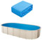VEVOR Revestimiento para Piscina Ovalada 730x375 cm Calibre Estándar Revestimiento de Vinilo para Piscina Estilo Superpuesto para Piscinas sobre el Suelo de 132 cm de Altura de Pared, Color Sólido