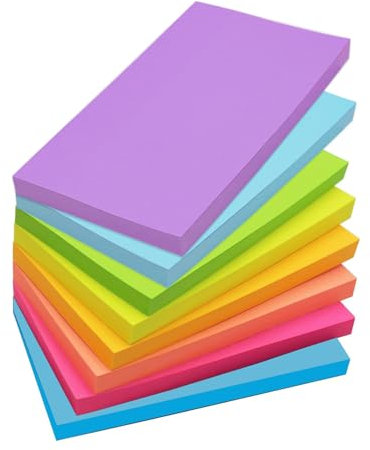 Sticky Notes, 8 Blöcke, 50 Blatt Pro Block,10 x 15 cm Insgesamt 400 Blatt, Selbstklebende Klebezettel, Große Haftnotizen, Bunte Rechteckig Sticky Notes für Büro Zuhause Schule Sitzung Farbig