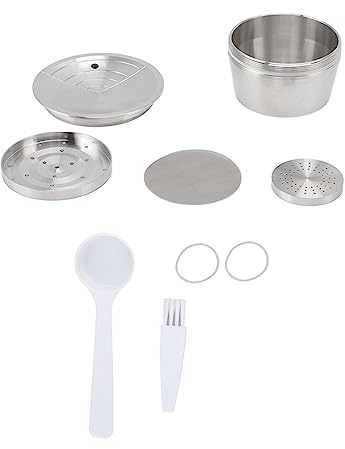 Capsules de café Rechargeables, Kit de Capsule en Acier Inoxydable Set Filtre Réutilisable
