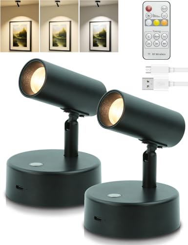 Luci ricaricabili dell'interno del punto, luce senza cordone dell'immagine | MILLUXXi - Lampada da parete, 5000 mAh, 3 CCT, dimmerabile, magnetica, rotazione a 350°, funzionamento a batteria