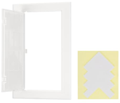 PATIKIL Panel De Acceso Para Placa De Yeso 145x245mm, Paneles De Plástico ABS Para Escotilla De Inspección Con Cinta Adhesiva De Doble Cara Para Cubrir Cajas En Paredes O Techos, Blanco