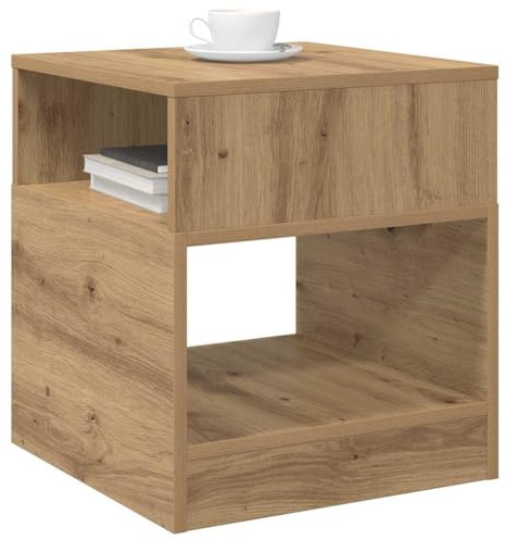 vidaXL Beistelltisch Artisan-Eiche 40,5 x 40 x 45 cm Holzwerkstoff, Moderne Wohnzimmer Nachtkonsole, rechteckig, viel Stauraum, kompakt, stylisches Zuhause, vielseitig im Design