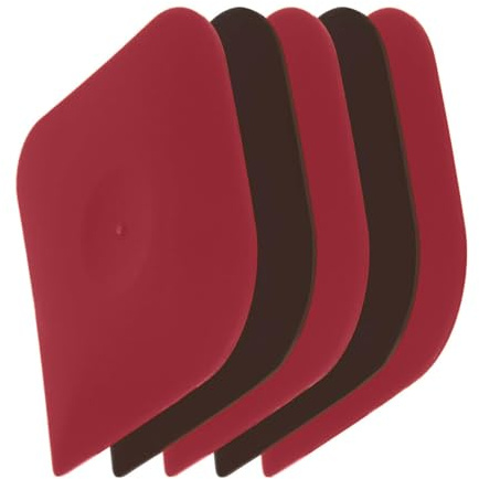 5 Pack Non-Scratch Plastic Pan Scrapers for Cast Iron Pots Kitchen Cleaning | Scrapes burnt residue easily, scratch-safe for all cookware, durable & washable, great for pots, pans and daily kitchen use.