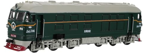 HEANUJJ Modellino Trenino Gioco Verde in Lega Alta Simulazione Locomotiva Struttura Robusta per Appassionati di Treni e Modellismo