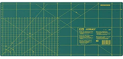 Prym Schneideunterlage cm/inch-Einteilung 30 x 45 cm, Kunststoff, grün, 45cm x30cm