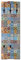 ARTLAND Wandgarderobe Garderobenpaneel Holz mit 5 Haken 45x140 cm Design Garderobe mit Motiv Mosaik Toskana Mediterran Bunt T9OM