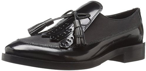 Geox Donna F, Scarpe Stringate Basse Brogue, Nero, 36 EU