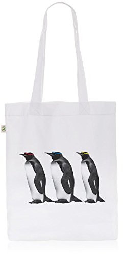 style3 Sheldon Three Penguin Biobaumwolle Beutel Jutebeutel Tasche Tote Bag Pinguin