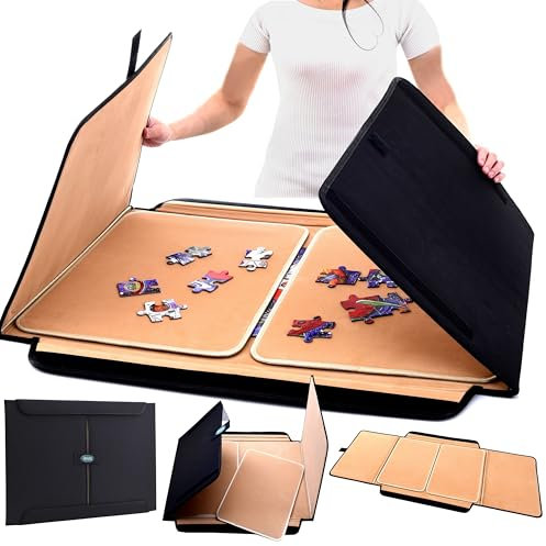 Jaques of London Premium Jigsaw Board Age 3+ for 1000 Pieces | Removable Puzzle Mats | Portable Jigsaw Puzzle Storage with Strong Velcro Fastening | Since 1795