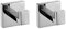 Aothpher Hand Towel Hook 2-Pack SUS304 Stainless Steel Bath Robe Hook Wall Mounted Modern Square Coat Hooks, Polished Chrome Finish