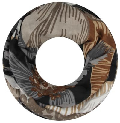 Majea Damen Loop Schal Schlauchschal Halstuch (880025) (schwarz 2)