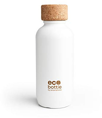 Smartshake EcoBottle 650ml/ 22 oz BPA Free Water Bottle | Reusable, Recyclable, Non-Toxic & Eco-Friendly | Lightweight & Leakproof Small Flask, White